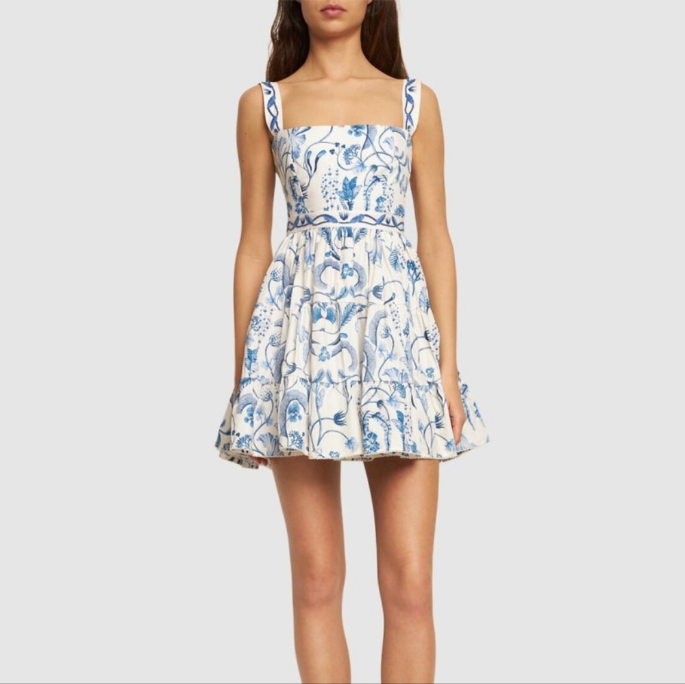 Agua By Agua Bendita Lima printed cotton mini dress - Picture 3 of 14